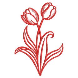 Redwork Tulips 2 18(Sm)