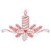 Redwork Christmas Candles(Sm)