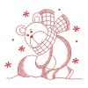 Redwork Christmas Bear(Sm)