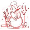 Redwork Snowmen 13(Lg)