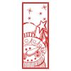 Redwork Snowman Bookmark 09(Sm)