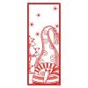 Redwork Snowman Bookmark 10(Md)