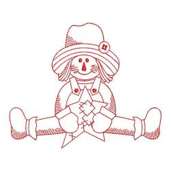 Redwork Fall Scarecrow 03(Sm)