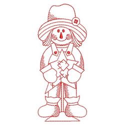 Redwork Fall Scarecrow 04(Lg)