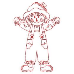 Redwork Fall Scarecrow 06(Sm) machine embroidery designs