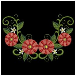 Abstract Flowers machine embroidery designs