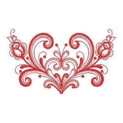Redwork Rosemaling Roses 08(Md) machine embroidery designs
