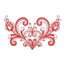 Redwork Rosemaling Roses 08(Lg) machine embroidery designs