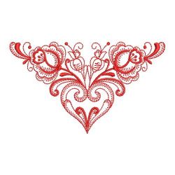 Redwork Rosemaling Roses 09(Lg) machine embroidery designs