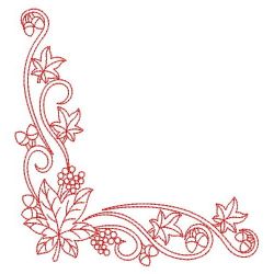 Redwork Autumn Leaves(Md) machine embroidery designs