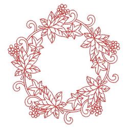 Redwork Autumn Leaves 02(Md) machine embroidery designs