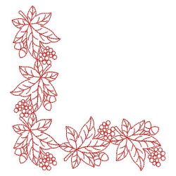 Redwork Autumn Leaves 07(Sm) machine embroidery designs