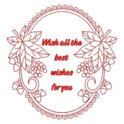 Redwork Autumn Leaves 08(Md) machine embroidery designs