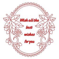 Redwork Autumn Leaves 08(Lg) machine embroidery designs