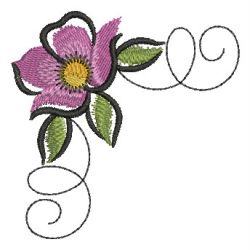 Decorative Purple Flowers machine embroidery designs
