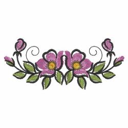 Decorative Purple Flowers 02 machine embroidery designs