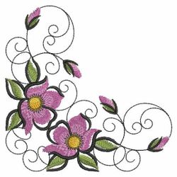 Decorative Purple Flowers 06 machine embroidery designs