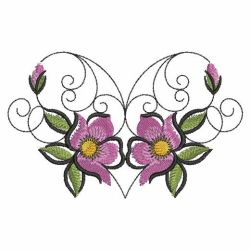 Decorative Purple Flowers 07 machine embroidery designs