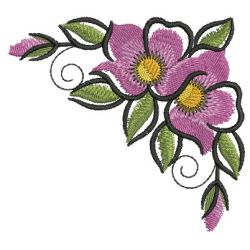 Decorative Purple Flowers 08 machine embroidery designs