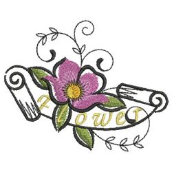 Decorative Purple Flowers 09 machine embroidery designs