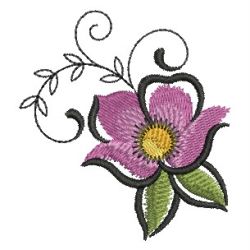 Decorative Purple Flowers 11 machine embroidery designs