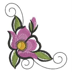 Decorative Purple Flowers 12 machine embroidery designs
