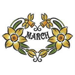 Flower Of The Month 3 03 machine embroidery designs