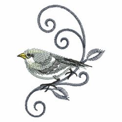 Brush Painting Sparrows 03 machine embroidery designs