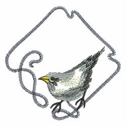 Brush Painting Sparrows 07 machine embroidery designs