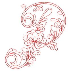 Redwork Flower Alphabets 16(Sm) machine embroidery designs