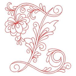 Redwork Flower Alphabets 26(Lg)