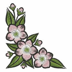 State Flower Corners 4 06 machine embroidery designs