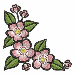 State Flower Corners 5 10 machine embroidery designs