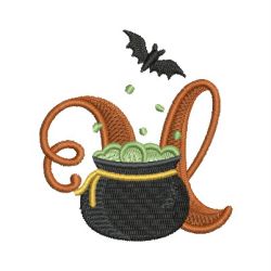 Cute Halloween  Alphabet 21 machine embroidery designs