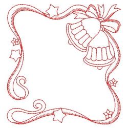 Redwork Ribbon Christmas Squares 01(Md) machine embroidery designs