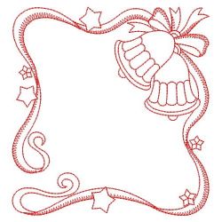 Redwork Ribbon Christmas Squares 01(Lg) machine embroidery designs