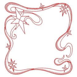 Redwork Ribbon Christmas Squares 04(Sm)