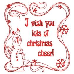 Redwork Ribbon Christmas Squares 09(Md) machine embroidery designs
