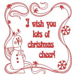 Redwork Ribbon Christmas Squares 09(Sm) machine embroidery designs