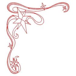 Redwork Ribbon Christmas Corners 06(Md) machine embroidery designs