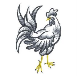 Ink Roosters 04(Md) machine embroidery designs