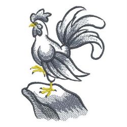 Ink Roosters 05(Sm) machine embroidery designs