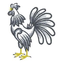 Ink Roosters 06(Md) machine embroidery designs