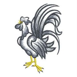 Ink Roosters 09(Md) machine embroidery designs