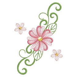 Swirly Flowers 06(Sm) machine embroidery designs