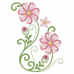 Swirly Flowers 10(Sm) machine embroidery designs