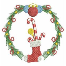Christmas Round Decoration 03 machine embroidery designs