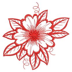 Redwork Artistic Flowers(Lg) machine embroidery designs