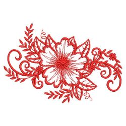 Redwork Artistic Flowers 07(Md) machine embroidery designs