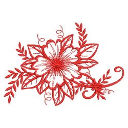 Redwork Artistic Flowers 08(Sm) machine embroidery designs